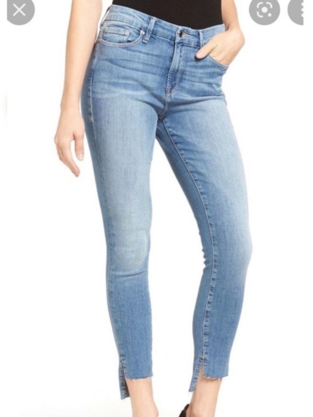 Good American | Good Legs Step Hem Skinny Jeans 4/27